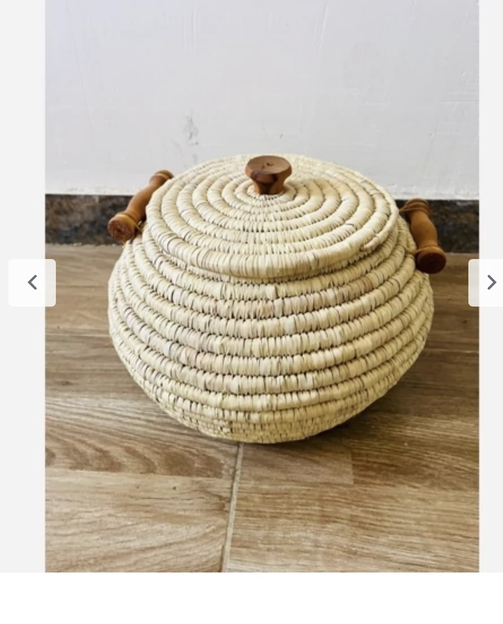 سطل جای برنج خمره ای حصیری  ضد شپشک کپوبافی دسته دار