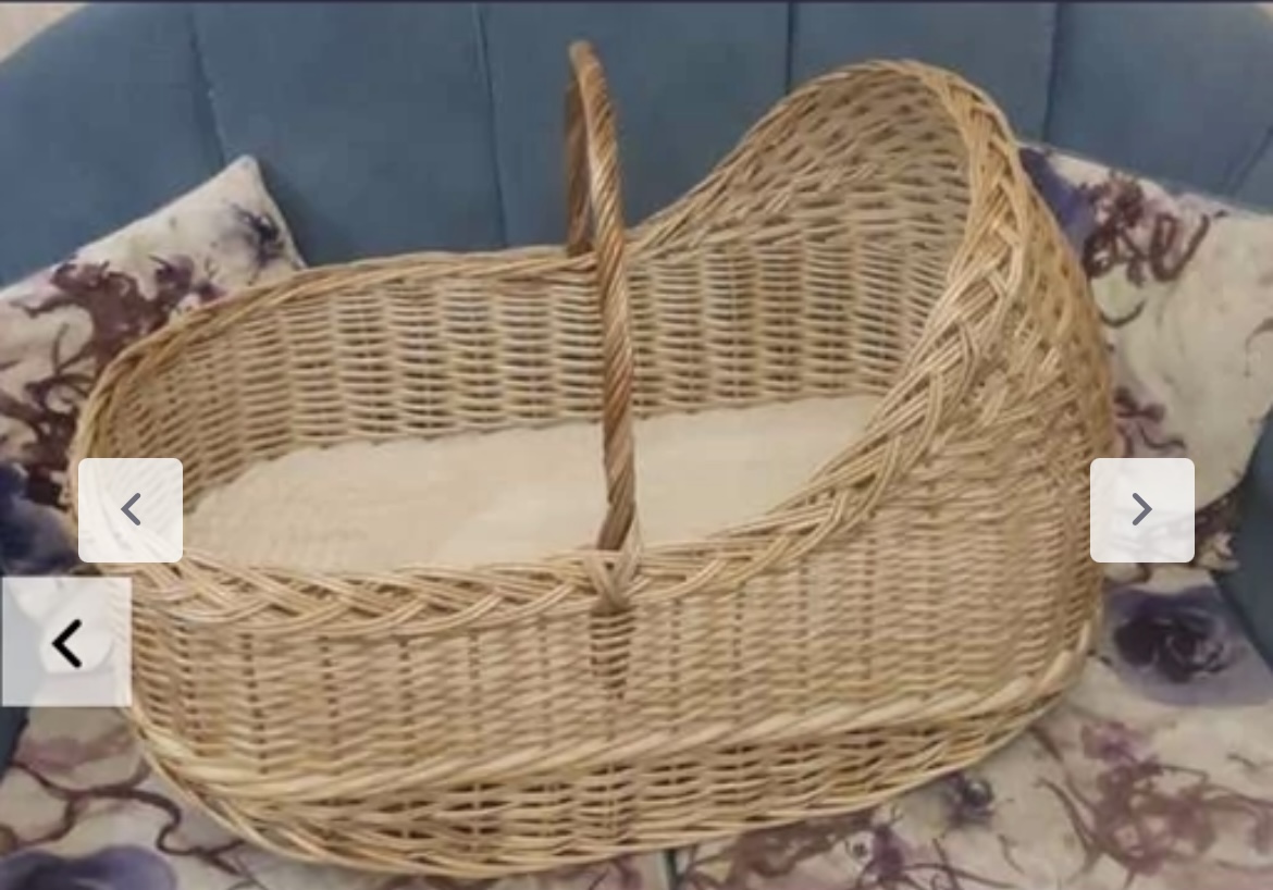 سبد حمل و کریر نوزاد حصیری مرواربافی کف 6میل