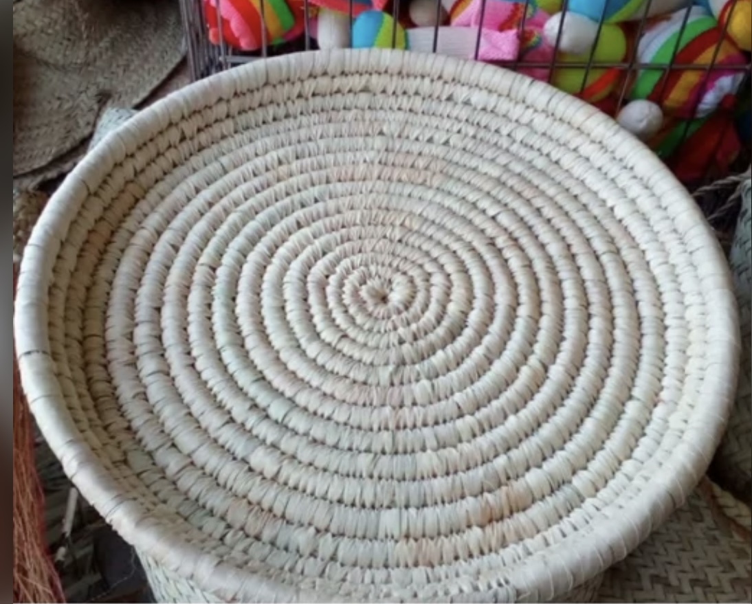 سینی حصیری بدون دسته قطر 40 سانت