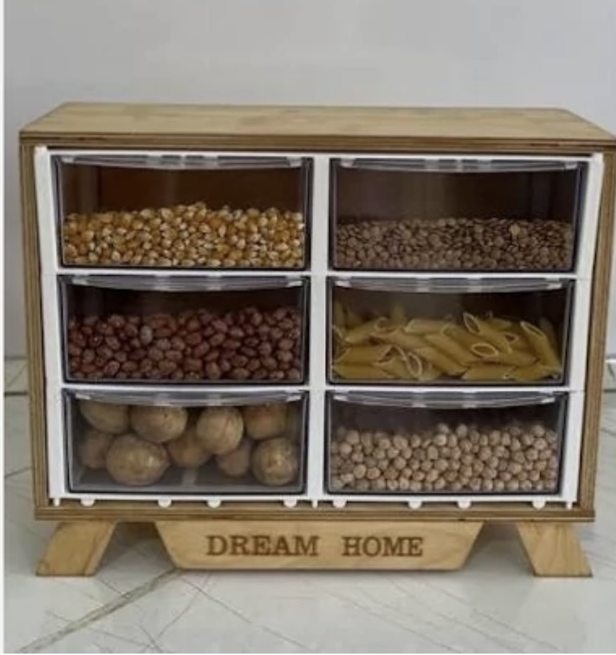 جا ادویه چوبی 6 کشو خونه خاص