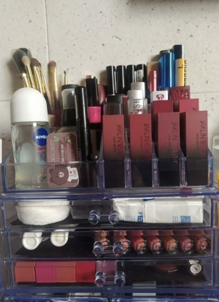 استند لوازم آرایشی 3 کشو با رویه