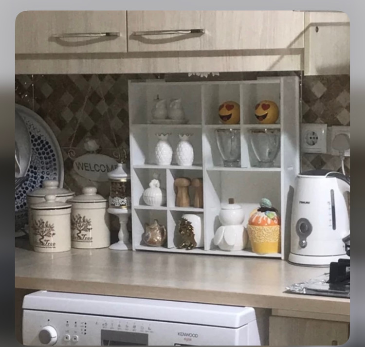 شلف جای ماگ لاک لوازم آرایشی دکوری لیوان سایز 50 در 50 سانتی متر