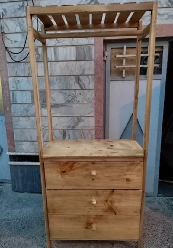 رگال سه کشو چوبی