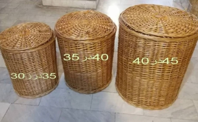 سبد جای لباسی استوانه ای 3تیکه